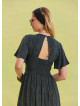 Flounce Sleeve Shorts Detailed Anthracite Women's Jumpsuit 4488